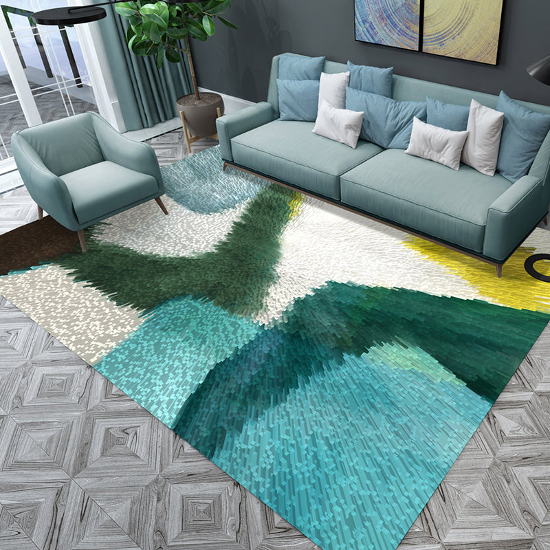 Multi Colored Living Room Simple Color Block Indoor Rug Polyster Non-Slip Backing Pet Friendly Easy Care Carpet Clearhalo 'Area Rug' 'Modern' 'Rugs' Rug' 2463703