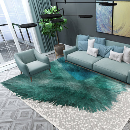 Multi Colored Living Room Simple Color Block Indoor Rug Polyster Non-Slip Backing Pet Friendly Easy Care Carpet Blackish Green Clearhalo 'Area Rug' 'Modern' 'Rugs' Rug' 2463711