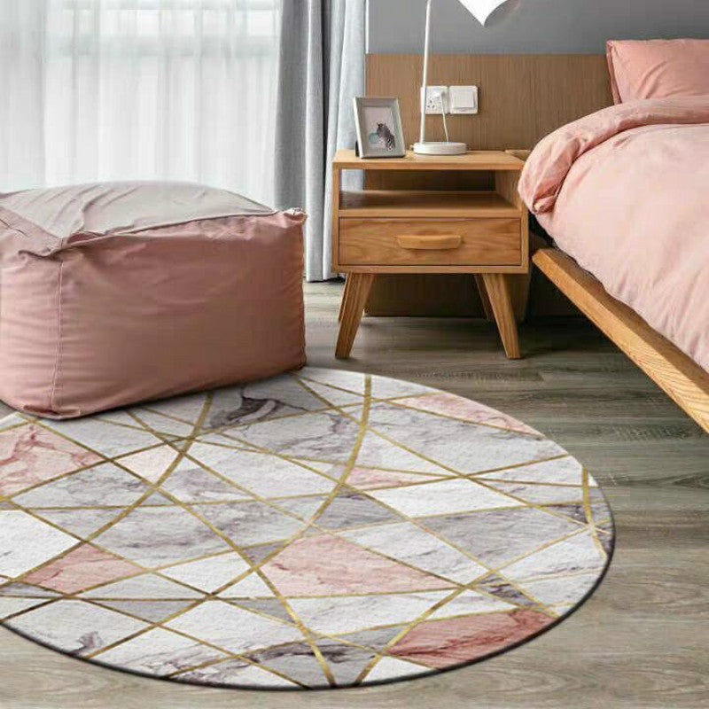 Minimalist Geometric Pattern Rug Multi Color Synthetics Area Carpet Pet Friendly Easy Care Indoor Rug for Bedroom Clearhalo 'Area Rug' 'Modern' 'Rugs' Rug' 2463714