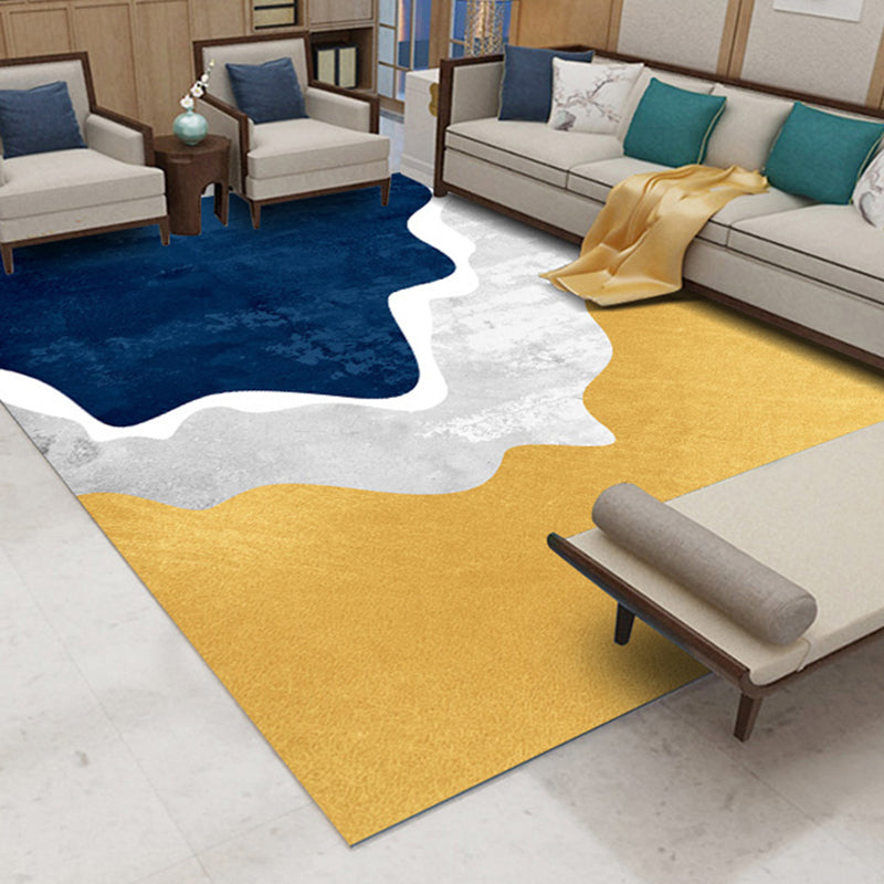 Trendy Color Block Rug Multi Color Polyster Area Carpet Pet Friendly Easy Care Stain-Resistant Indoor Rug for Decoration Yellow Clearhalo 'Area Rug' 'Modern' 'Rugs' Rug' 2463721