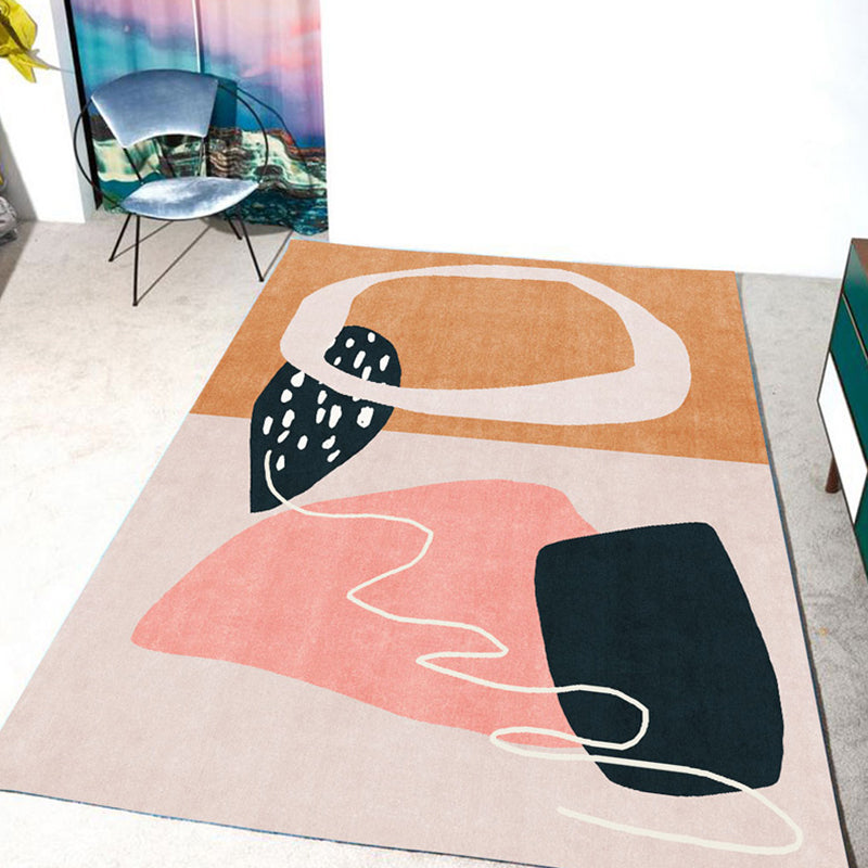 Novelty Living Room Rug Multi Colored Color Block Area Carpet Polyster Anti-Slip Backing Stain-Resistant Indoor Rug Clearhalo 'Area Rug' 'Modern' 'Rugs' Rug' 2463731