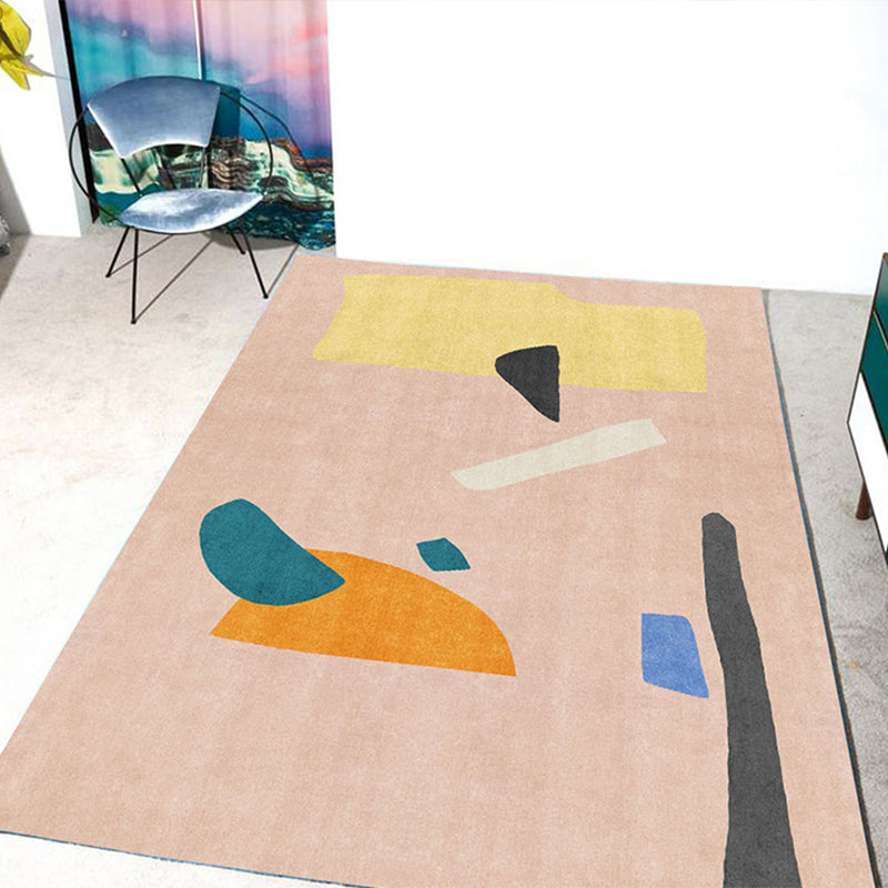 Novelty Living Room Rug Multi Colored Color Block Area Carpet Polyster Anti-Slip Backing Stain-Resistant Indoor Rug Clearhalo 'Area Rug' 'Modern' 'Rugs' Rug' 2463739