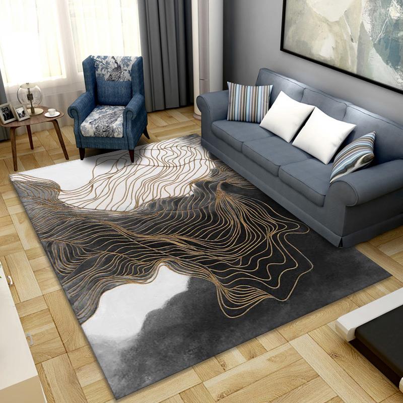 Minimalist Abstract Printed Rug Multi Color Polyster Area Carpet Easy Care Pet Friendly Indoor Rug for Parlor Clearhalo 'Area Rug' 'Modern' 'Rugs' Rug' 2463771