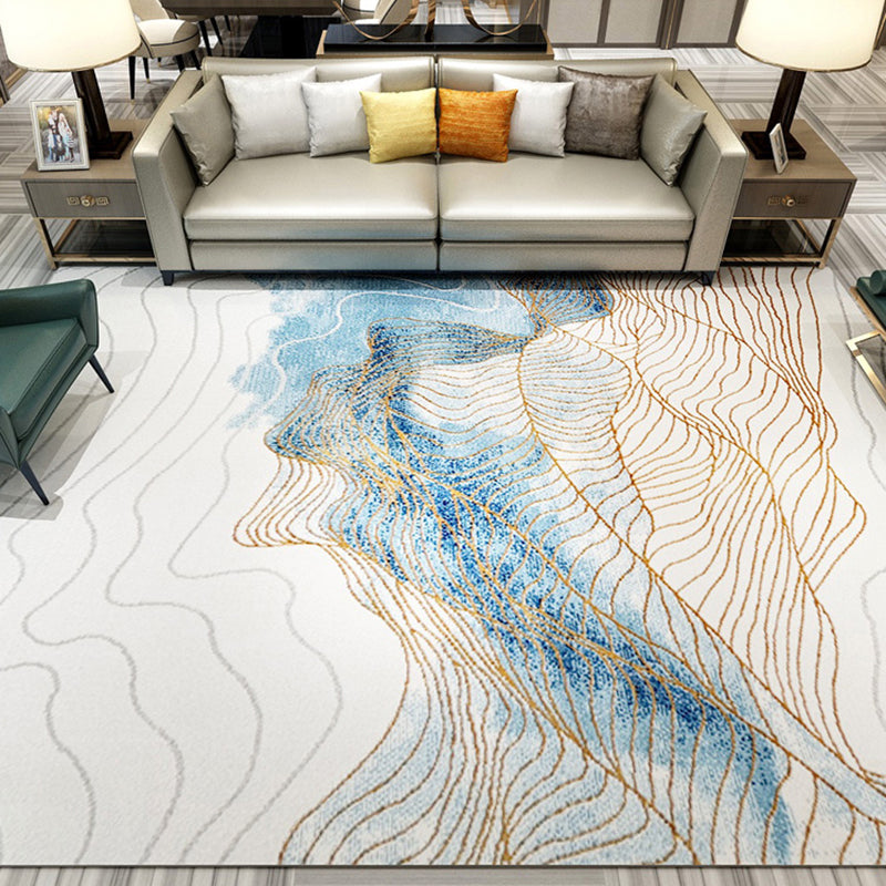 Multi Colored Simple Rug Polyster Abstract Pattern Indoor Rug Non-Slip Backing Stain-Resistant Carpet for Parlor Clearhalo 'Area Rug' 'Modern' 'Rugs' Rug' 2463795