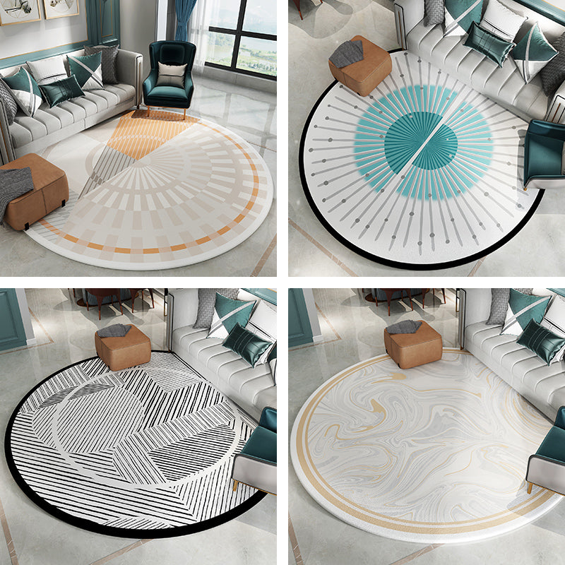 Modern Living Room Rug Multi Colored Geometric Printed Indoor Rug Anti-Slip Pet Friendly Area Carpet Clearhalo 'Area Rug' 'Modern' 'Rugs' Rug' 2463809