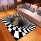 Novelty 3D Geo Printed Rug Multi Color Polyster Area Carpet Non-Slip Backing Pet Friendly Washable Area Rug for Decor Brown Clearhalo 'Area Rug' 'Rug' 2463826