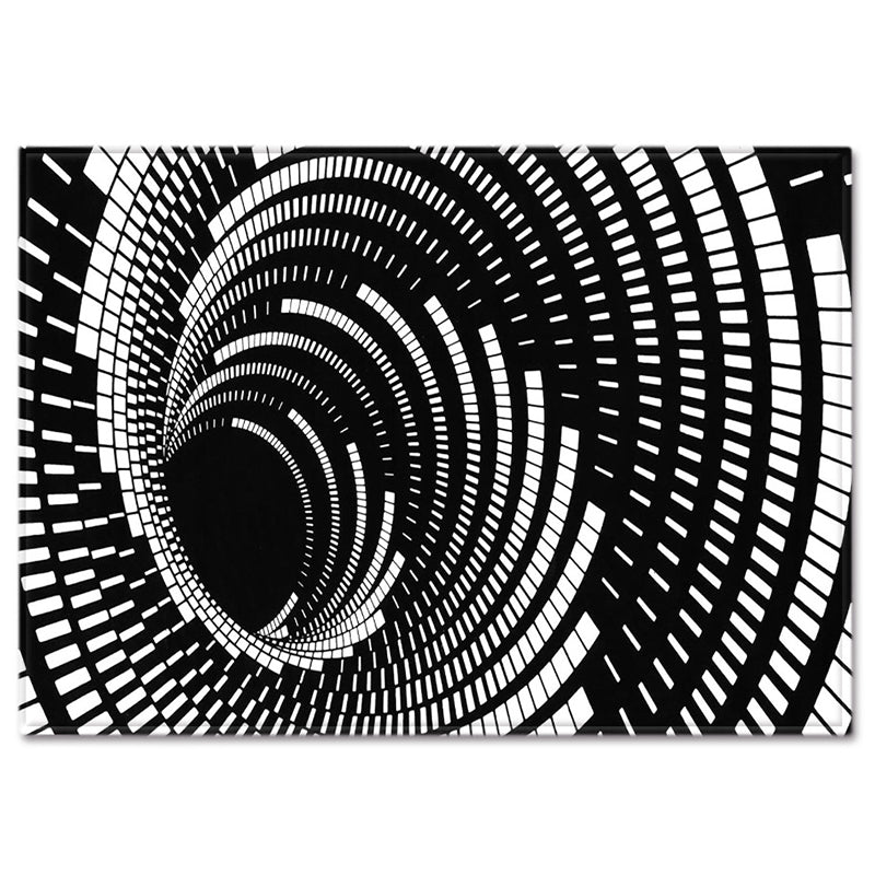 Novelty 3D Geo Printed Rug Multi Color Polyster Area Carpet Non-Slip Backing Pet Friendly Washable Area Rug for Decor Black Clearhalo 'Area Rug' 'Rug' 2463831