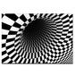 Novelty 3D Geo Printed Rug Multi Color Polyster Area Carpet Non-Slip Backing Pet Friendly Washable Area Rug for Decor Black-White Clearhalo 'Area Rug' 'Rug' 2463832