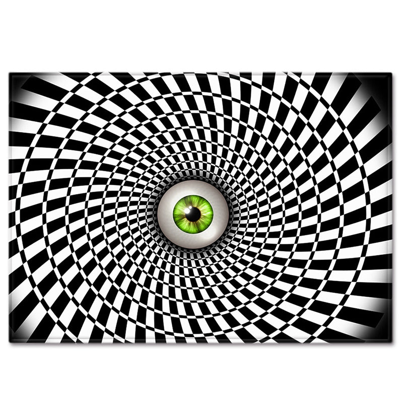 Novelty 3D Geo Printed Rug Multi Color Polyster Area Carpet Non-Slip Backing Pet Friendly Washable Area Rug for Decor Green-Black Clearhalo 'Area Rug' 'Rug' 2463833