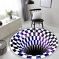 Multicolored Scandinavian Rug Polypropylene 3D Print Area Carpet Anti-Slip Backing Machine Washable Indoor Rug for Bedroom Purple Clearhalo 'Area Rug' 'Rug' 2463836