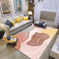 Comfort Hand Printed Rug Multi Colored Synthetics Area Carpet Non-Slip Backing Pet Friendly Indoor Rug for Living Room Orange Pink Clearhalo 'Area Rug' 'Rug' 2463965