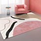 Comfort Hand Printed Rug Multi Colored Synthetics Area Carpet Non-Slip Backing Pet Friendly Indoor Rug for Living Room Pink-White Clearhalo 'Area Rug' 'Rug' 2463968