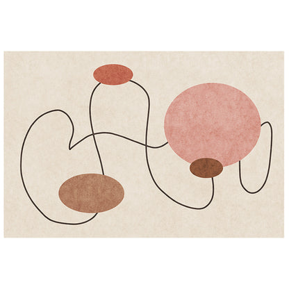 Western Decoration Rug Multi Color Color Block Area Carpet Polypropylene Anti-Slip Pet Friendly Indoor Rug for Living Room Beige Clearhalo 'Area Rug' 'Rug' 2464026