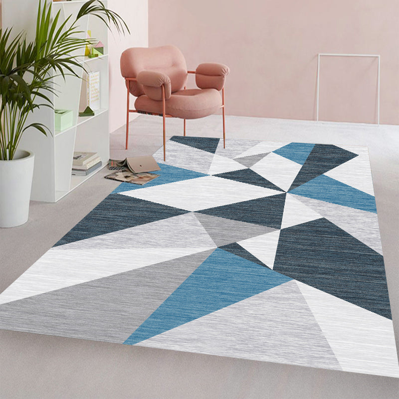 Multi Color Simple Rug Polypropylene Color Block Area Carpet Anti-Slip Backing Stain-Resistant Indoor Rug for Room Blue Clearhalo 'Area Rug' 'Rug' 2464061