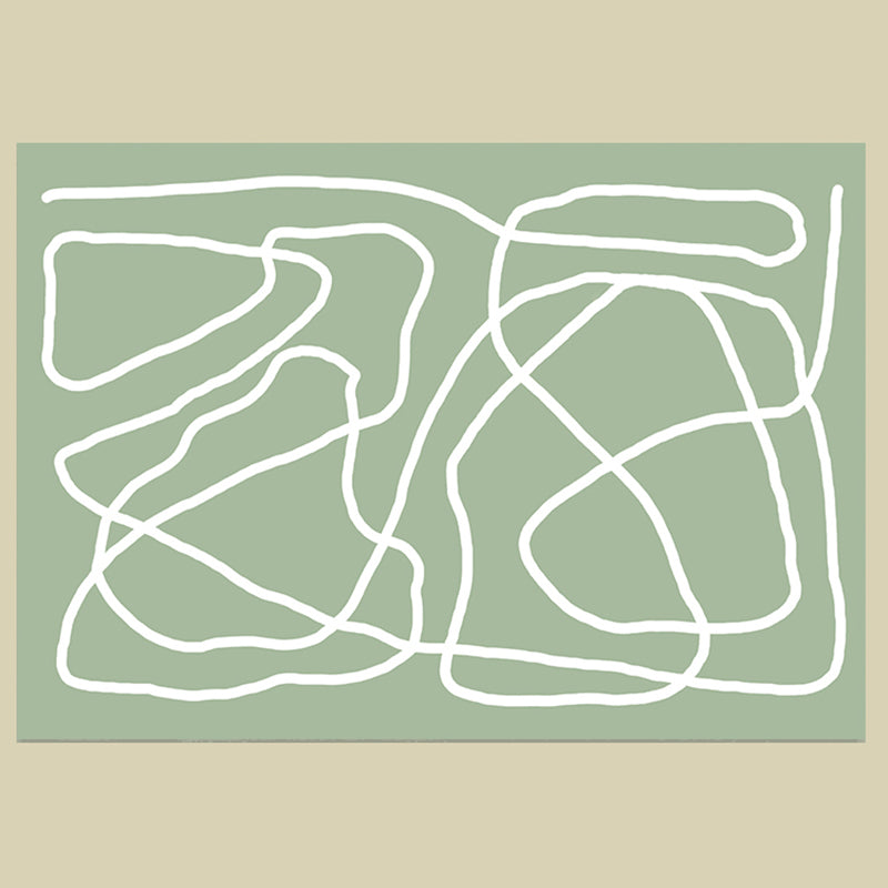 Comfort Living Room Rug Multi Colored Hand Printed Area Carpet Synthetics Non-Slip Pet Friendly Indoor Rug Green Clearhalo 'Area Rug' 'Rug' 2464071