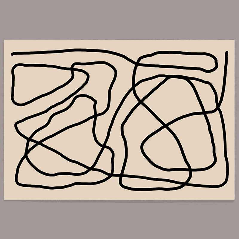 Comfort Living Room Rug Multi Colored Hand Printed Area Carpet Synthetics Non-Slip Pet Friendly Indoor Rug Camel Clearhalo 'Area Rug' 'Rug' 2464073