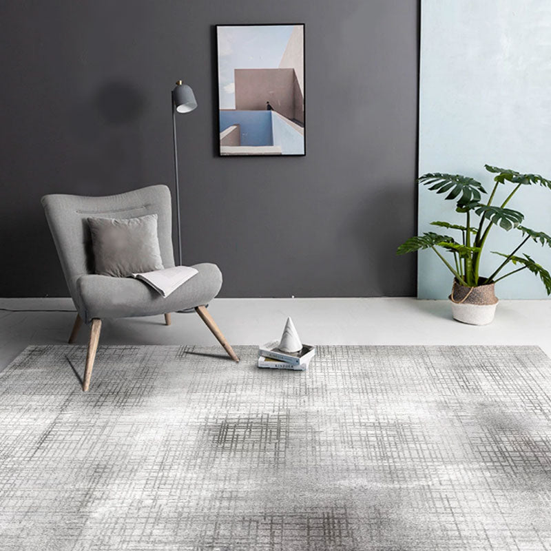 Scandinavian Abstract Printed Rug Multicolor Polypropylene Indoor Rug Anti-Slip Backing Pet Friendly Area Carpet for Living Room Light Gray Clearhalo 'Area Rug' 'Rug' 2464120