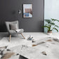Scandinavian Abstract Printed Rug Multicolor Polypropylene Indoor Rug Anti-Slip Backing Pet Friendly Area Carpet for Living Room Smoke Gray Clearhalo 'Area Rug' 'Rug' 2464125