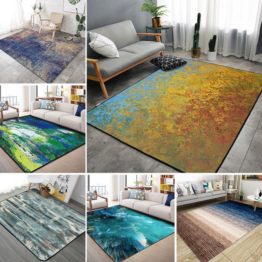 Nordic Abstract Printed Rug Multi Colored Polyster Area Carpet Non-Slip Backing Pet Friendly Indoor Rug for Living Room Clearhalo 'Area Rug' 'Rug' 2464127