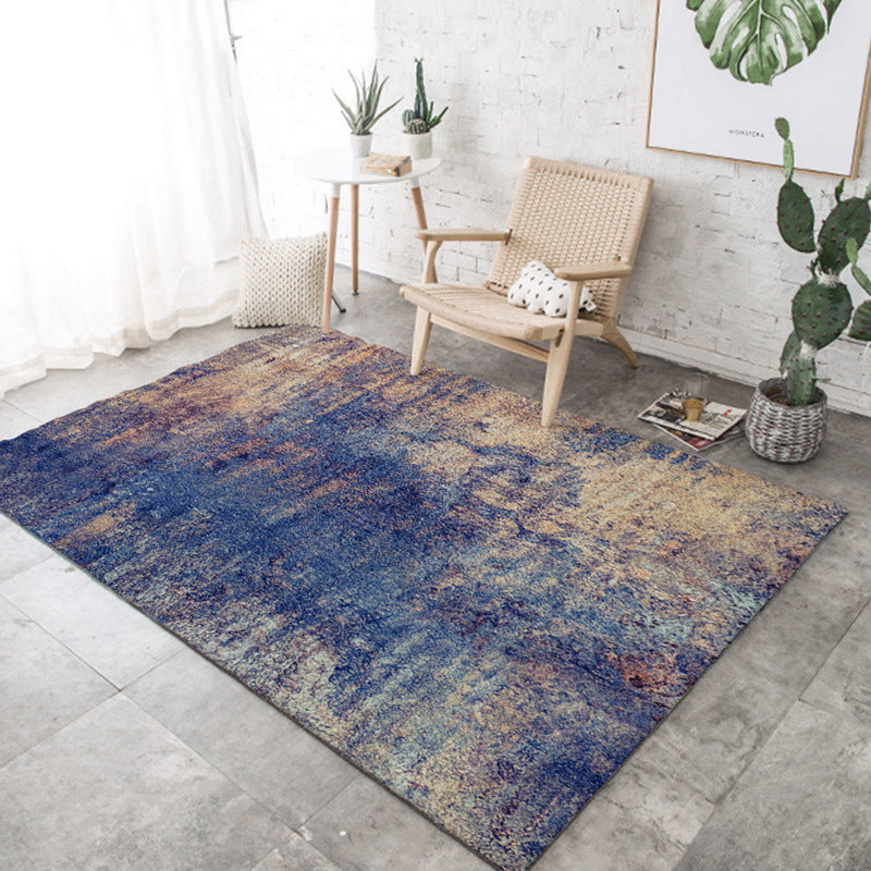 Nordic Abstract Printed Rug Multi Colored Polyster Area Carpet Non-Slip Backing Pet Friendly Indoor Rug for Living Room Purplish Blue Clearhalo 'Area Rug' 'Rug' 2464130
