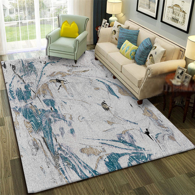 Calming Abstract Printed Rug Multi Colored Polyster Area Carpet Pet Friendly Easy Care Indoor Rug for Parlor Cream Gray Clearhalo 'Area Rug' 'Rug' 2464147