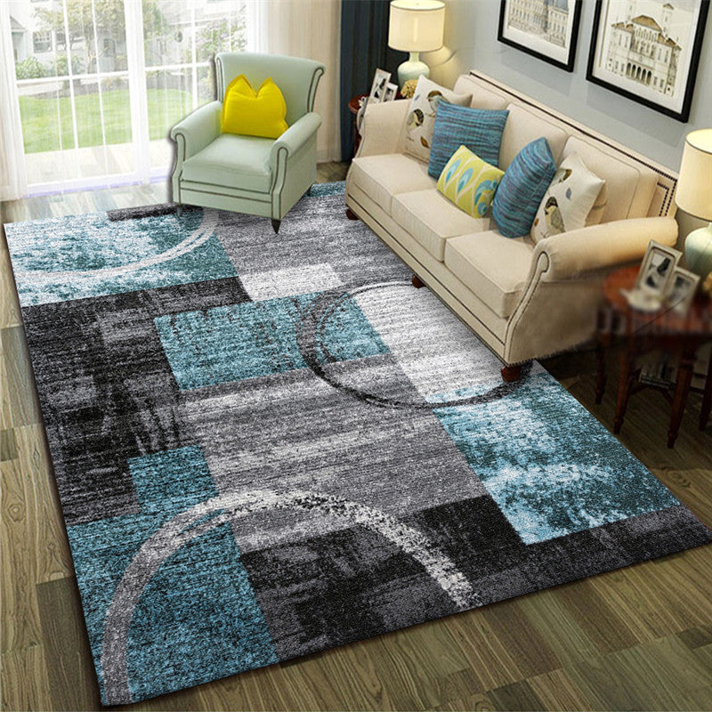 Calming Abstract Printed Rug Multi Colored Polyster Area Carpet Pet Friendly Easy Care Indoor Rug for Parlor Dark Green Clearhalo 'Area Rug' 'Rug' 2464152