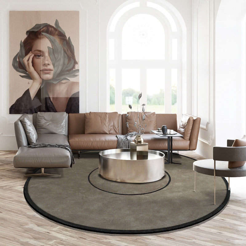 Relaxing Decoration Rug Multi Colored Solid Color Indoor Rug Synthetics Pet Friendly Washable Area Carpet Light Brown Clearhalo 'Area Rug' 'Rug' 2464160