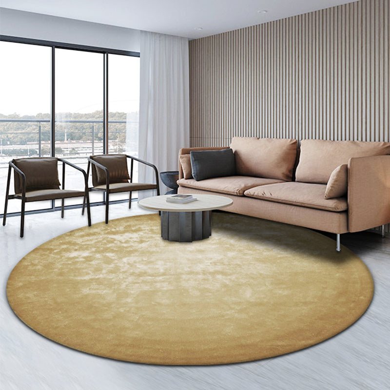 Relaxing Decoration Rug Multi Colored Solid Color Indoor Rug Synthetics Pet Friendly Washable Area Carpet Yellow Clearhalo 'Area Rug' 'Rug' 2464163