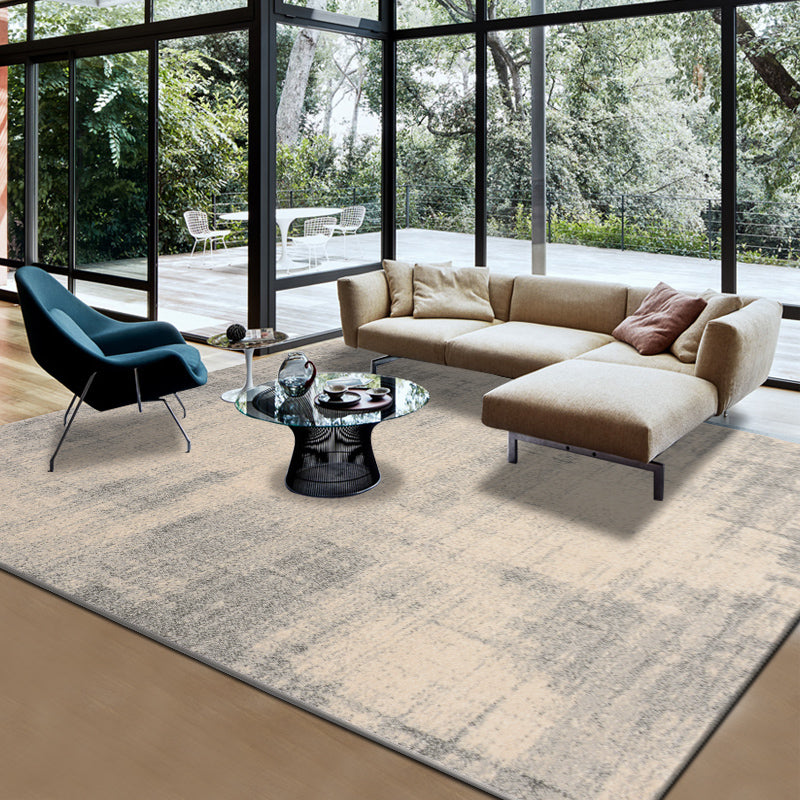 Multi Colored Abstract Printed Rug Polyster Synthetics Indoor Rug Anti-Slip Pet Friendly Area Carpet for Living Room Beige Clearhalo 'Area Rug' 'Rug' 2464182