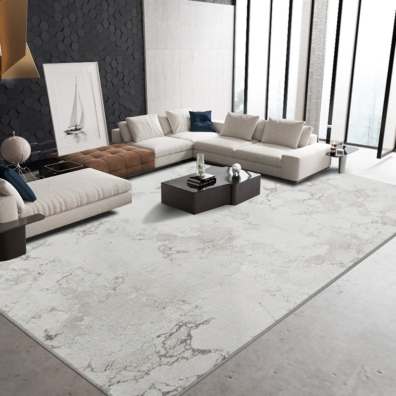 Multi Colored Abstract Printed Rug Polyster Synthetics Indoor Rug Anti-Slip Pet Friendly Area Carpet for Living Room Light Gray Clearhalo 'Area Rug' 'Rug' 2464187