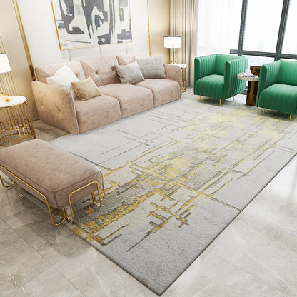 Calming Abstract Printed Rug Multicolor Polypropylene Area Carpet Non-Slip Pet Friendly Area Rug for Living Room Light Gray-Yellow Clearhalo 'Area Rug' 'Rug' 2464198
