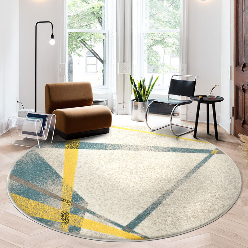 Nordic Abstract Printed Rug Multicolored Polyster Area Carpet Non-Slip Backing Pet Friendly Indoor Rug for Decor Yellow Clearhalo 'Area Rug' 'Rug' 2464213