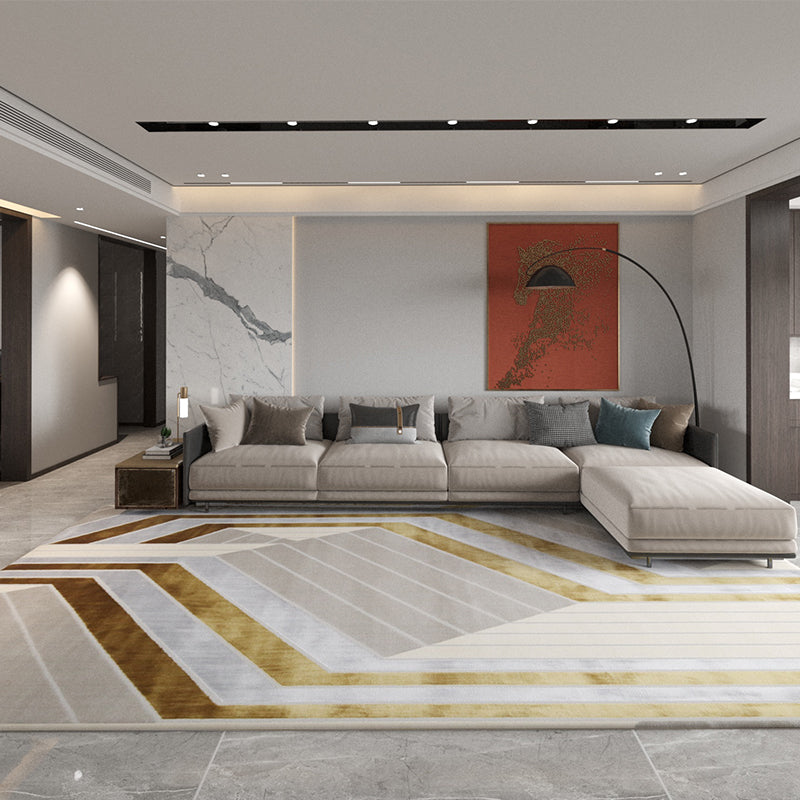 Relaxing Abstract Printed Rug Multicolor Polyster Area Carpet Non-Slip Pet Friendly Easy Care Indoor Rug for Living Room Light Brown Clearhalo 'Area Rug' 'Rug' 2464218