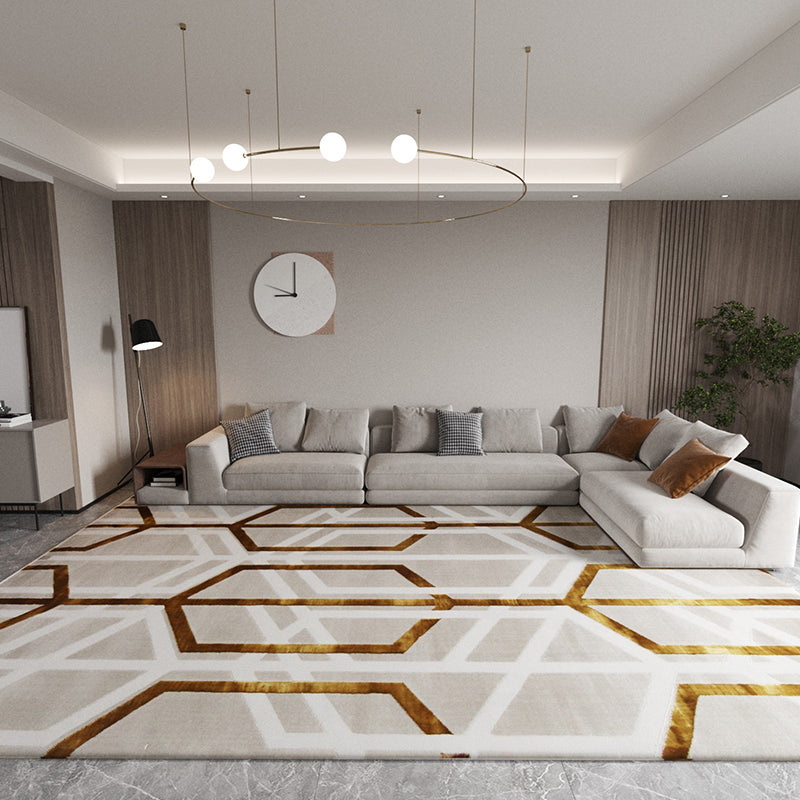 Relaxing Abstract Printed Rug Multicolor Polyster Area Carpet Non-Slip Pet Friendly Easy Care Indoor Rug for Living Room Brown Clearhalo 'Area Rug' 'Rug' 2464223