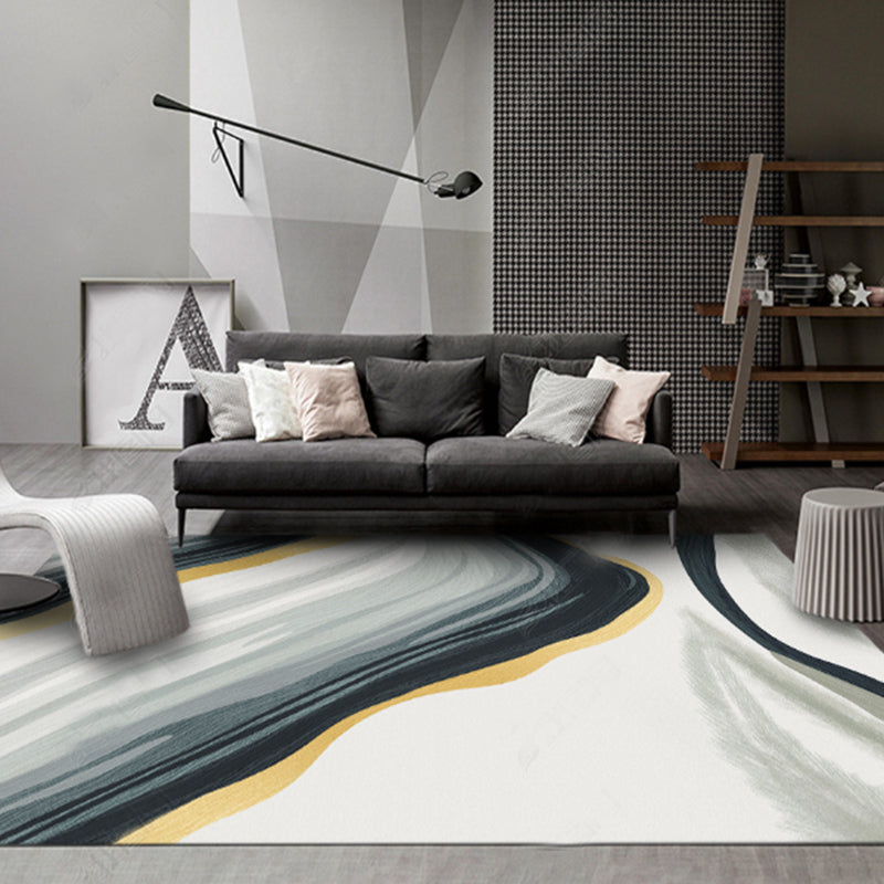 Novelty Geometric Printed Rug Multi Colored Synthetics Area Carpet Non-Slip Backing Stain-Resistant Indoor Rug for Parlor Gray-Green Clearhalo 'Area Rug' 'Rug' 2464319