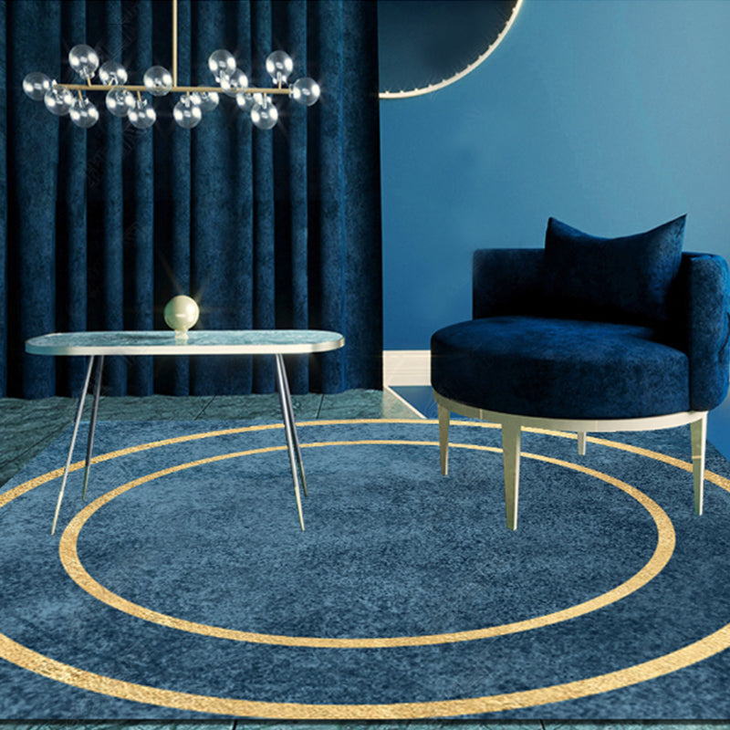 Trendy Decoration Rug Multicolor Geometric Area Carpet Polyster Non-Slip Backing Easy Care Indoor Rug Blue Clearhalo 'Area Rug' 'Rug' 2464357