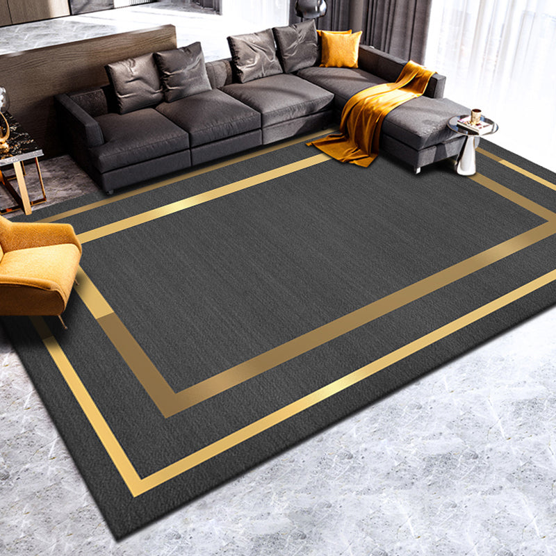 Simplicity Geometric Print Rug Multi-Color Cotton Blend Area Carpet Non-Slip Backing Pet Friendly Indoor Rug for Parlor Gray-Yellow Clearhalo 'Area Rug' 'Rug' 2464419