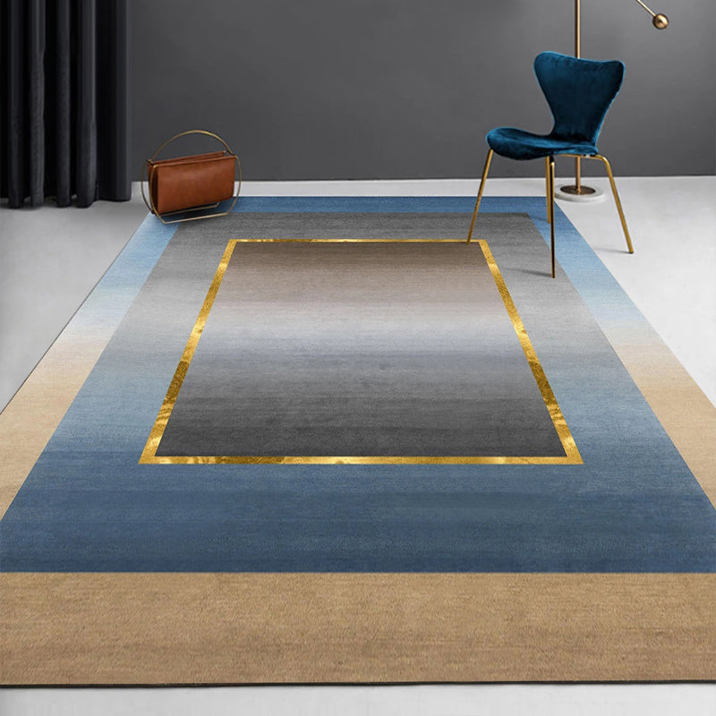 Simplicity Geometric Print Rug Multi-Color Cotton Blend Area Carpet Non-Slip Backing Pet Friendly Indoor Rug for Parlor Blue Clearhalo 'Area Rug' 'Rug' 2464420