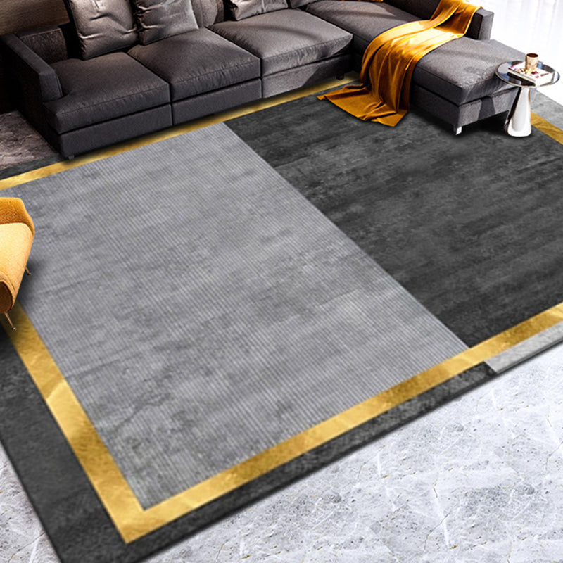 Simplicity Geometric Print Rug Multi-Color Cotton Blend Area Carpet Non-Slip Backing Pet Friendly Indoor Rug for Parlor Grey Clearhalo 'Area Rug' 'Rug' 2464428