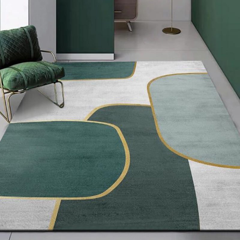 Multi Color Calming Rug Cotton Blend Geometric Printed Area Carpet Non-Slip Backing Easy Care Indoor Rug for Parlor Gray-Green Clearhalo 'Area Rug' 'Rug' 2464434