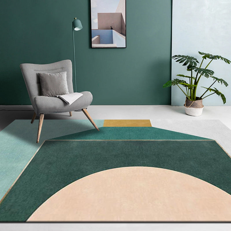 Multi Color Calming Rug Cotton Blend Geometric Printed Area Carpet Non-Slip Backing Easy Care Indoor Rug for Parlor Clearhalo 'Area Rug' 'Rug' 2464437
