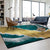 Multicolor Geometric Printed Rug Cotton Blend Novelty Area Carpet Non-Slip Backing Pet Friendly Indoor Rug for Parlor Yellow-Green Clearhalo 'Area Rug' 'Rug' 2464460