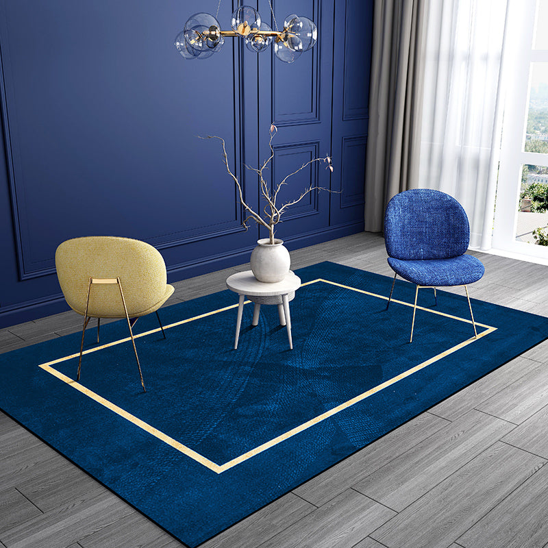 Blue Scandinavian Rug Nylon Geometric Patterned Area Carpet Non-Slip Pet Friendly Easy Care Indoor Rug for Decor Clearhalo 'Area Rug' 'Rug' 2464478