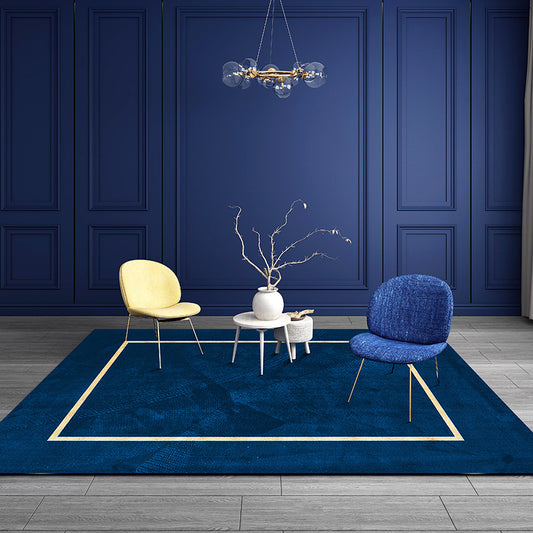 Blue Scandinavian Rug Nylon Geometric Patterned Area Carpet Non-Slip Pet Friendly Easy Care Indoor Rug for Decor Clearhalo 'Area Rug' 'Rug' 2464479