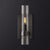 Cylinder Sconce Light Traditionary Clear Glass 2.5"/5" Wide 1 Head Black/Brass Wall Lamp Fixture for Stair Black 2.5" Clearhalo 'Wall Lamps & Sconces' 'Wall Lights' Lighting' 2464873