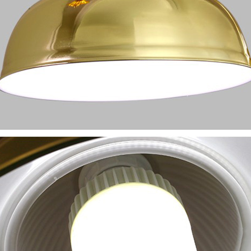 Stainless Steel Billiard Light Country Bowl Shaped Game Room Ceiling Suspension Lamp Clearhalo 'Ceiling Lights' 'Island Lights' Lighting' 2464919