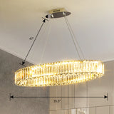 Clear Circle Hanging Lamp Contemporary K9 Crystal Prism Island Light over Dining Table Clearhalo 'Ceiling Lights' 'Island Lights' Lighting' 2464935