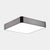 Geometric Shape Ceiling Mounted Fixture Minimalist Metal LED Flush Mount Light for Office Black Square Clearhalo 'Ceiling Lights' 'Close To Ceiling Lights' 'Close to ceiling' 'Flush mount' Lighting' 2465003