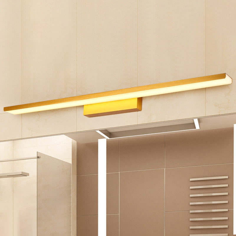 Nordic Bar Shaped Vanity Lighting Ideas Acrylic LED Bathroom Wall Sconce Light Fixture Gold Clearhalo 'Modern wall lights' 'Modern' 'Vanity Lights' 'Wall Lights' Lighting' 2465170