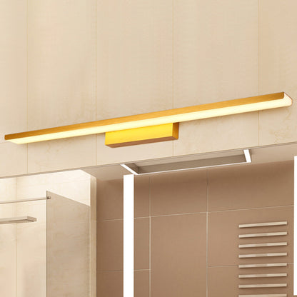 Nordic Bar Shaped Vanity Lighting Ideas Acrylic LED Bathroom Wall Sconce Light Fixture Gold Clearhalo 'Modern wall lights' 'Modern' 'Vanity Lights' 'Wall Lights' Lighting' 2465170